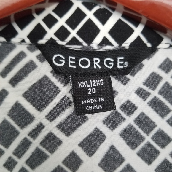 Graphic Print Faux Wrap Tie Waist 3/4 sleeve Dress - Picture 4 of 4